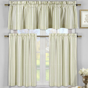 Julius 3 Piece Kitchen Curtain Set