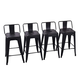 Glenn 26 Metal Bar Stools Set Of 4 Glenn 26 Metal Bar Stools Set Of 4