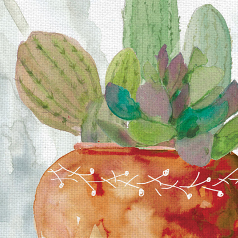 Bungalow Rose Terracotta Cactus And Succulent 2 Piece Acrylic