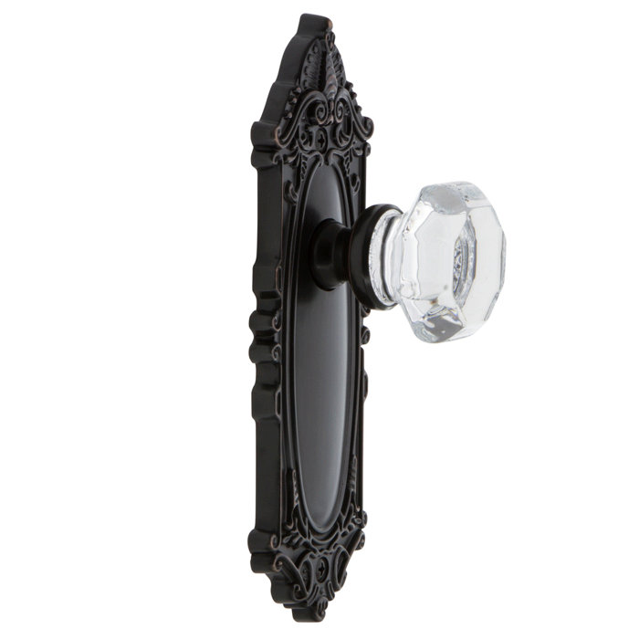 Grandeur Crystal Chambord Single Dummy Door Knob With Grande