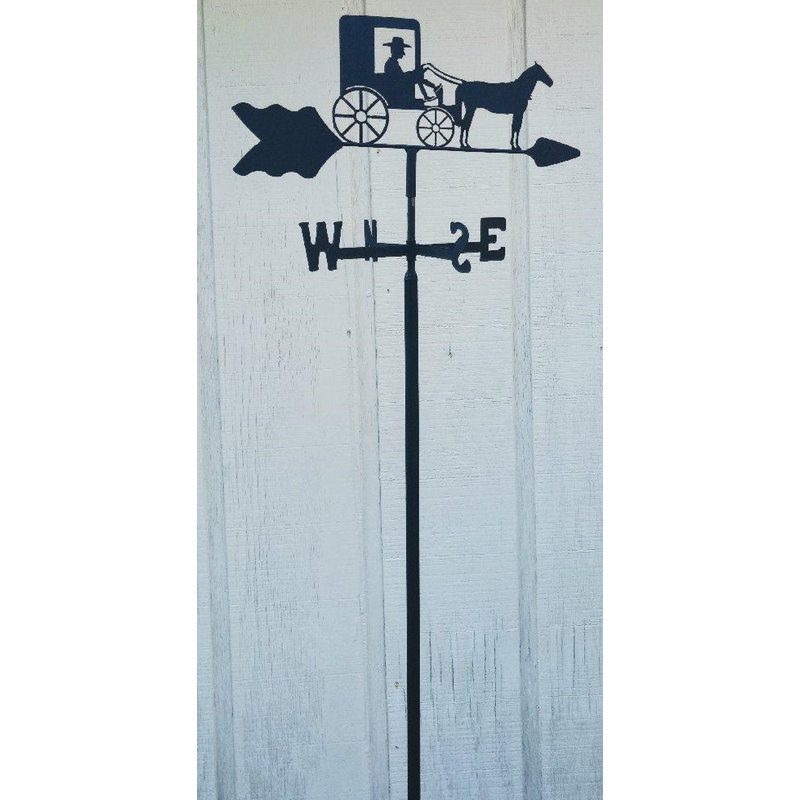The Lazy Scroll Garden Mount Amish Horse And Buggy Weathervane Wayfair