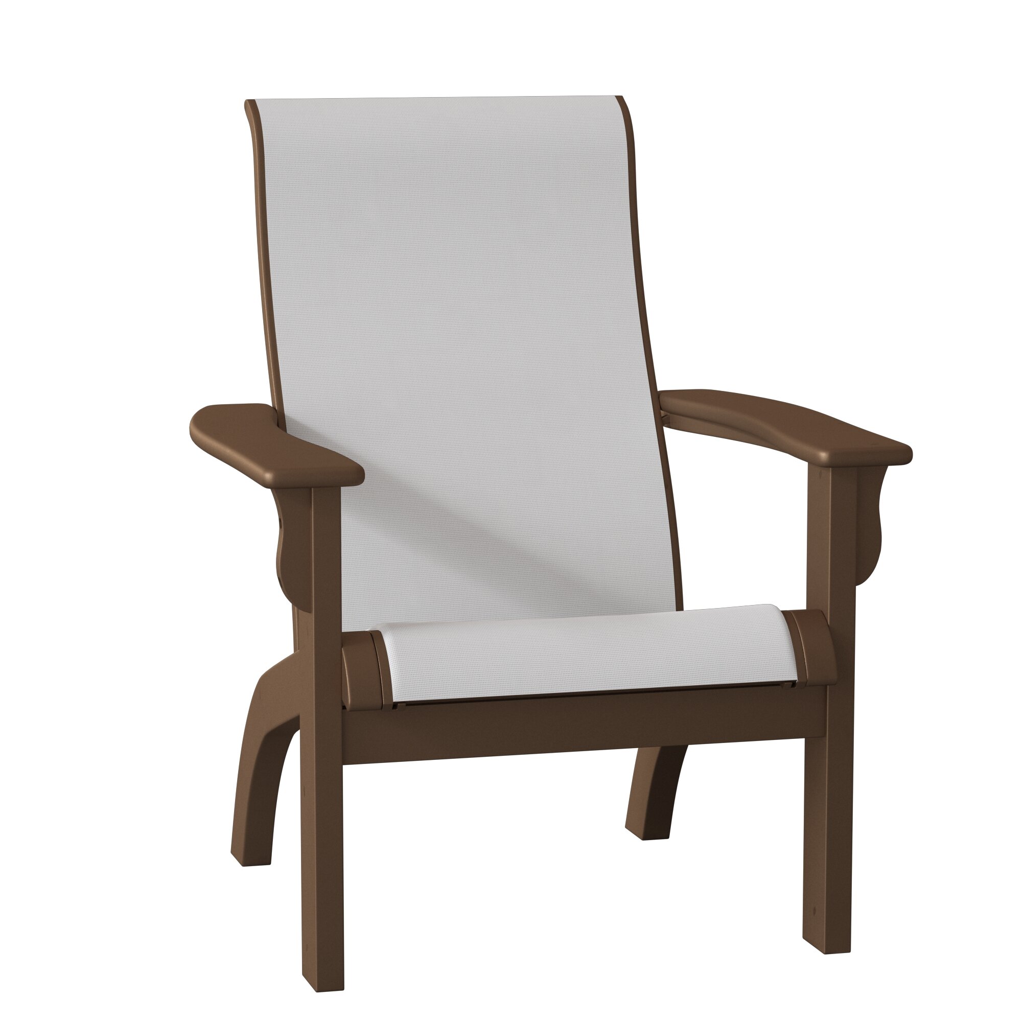 Textured Snow Finish with Lime Sling Fabric Telescope Casual 9A7638D01 Adirondack MGP Sling Chair 