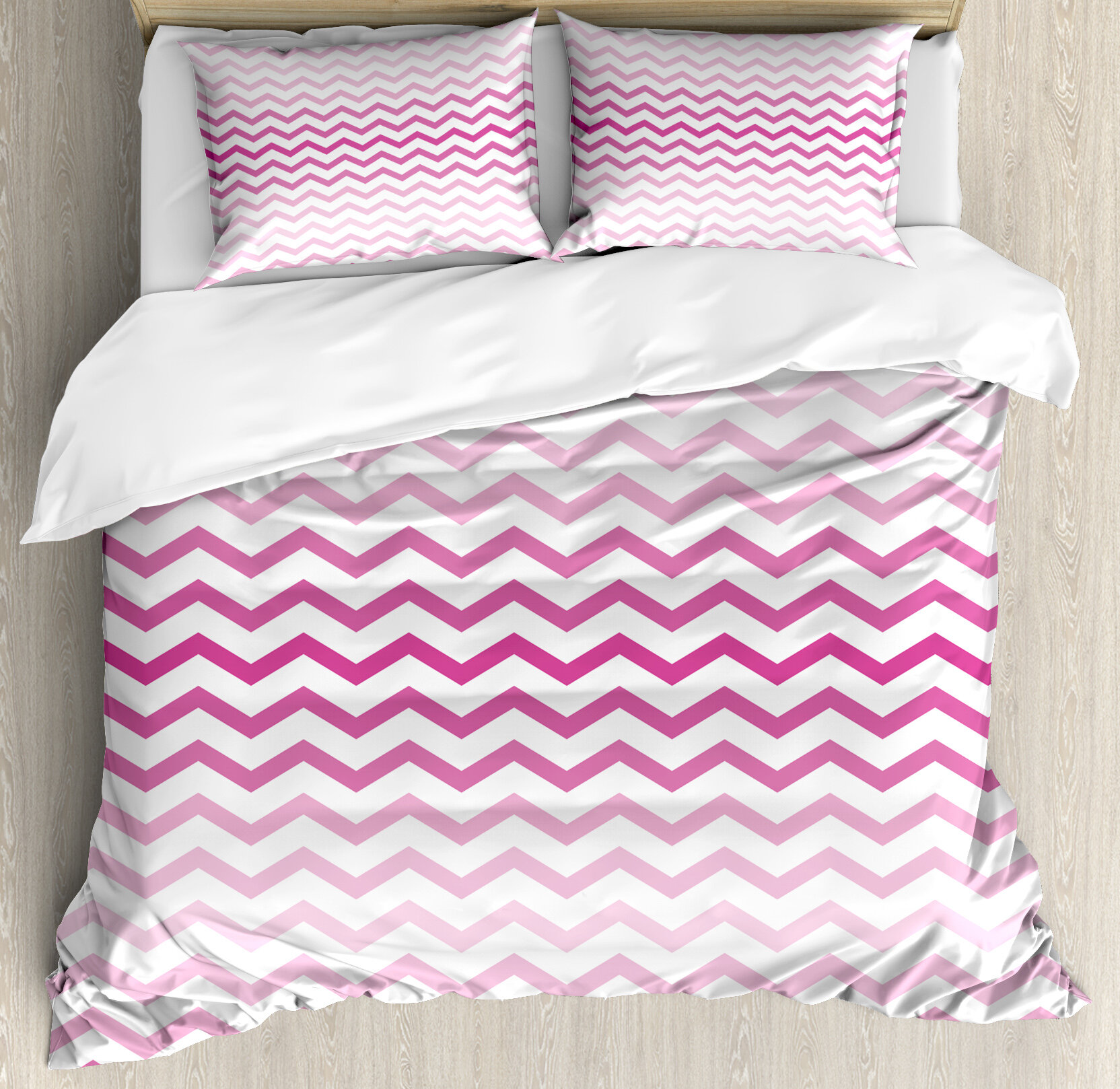 Ambesonne Chevron Zigzag Pattern With Twisted Parallel Lines Duvet