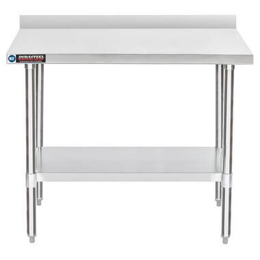 Metal Utility Table AmGood Stainless Steel Work Table Stainless Steel Work Table, 15 Long x 30 Deep 