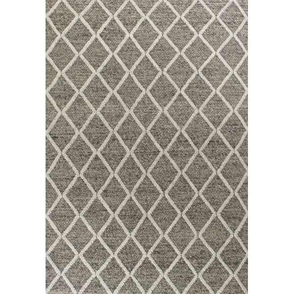 Bettie Hand Tufted Wool Dark Gray Diamonds Area Rug Reviews Joss Main