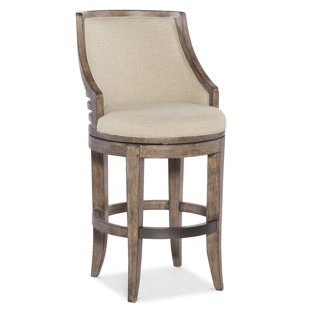 Go to store & view more images Hooker Furniture Lainey Transitional Swivel Bar Stool
