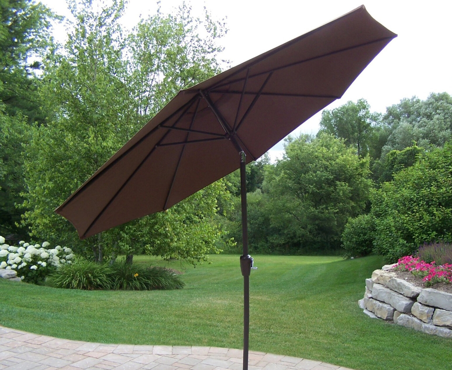 3M Wide-Navy Blue Superb Quality Hardwood Garden Parasol Umbrella 
