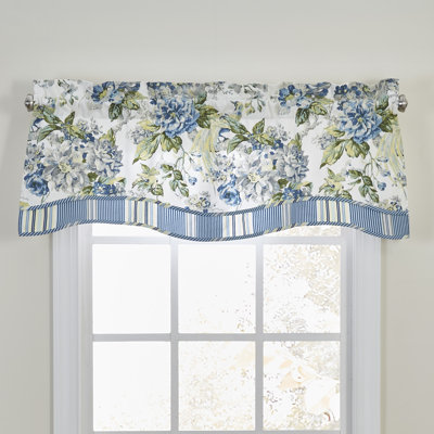 Blue Floral Valances & Kitchen Curtains You'll Love in 2020 | Wayfair