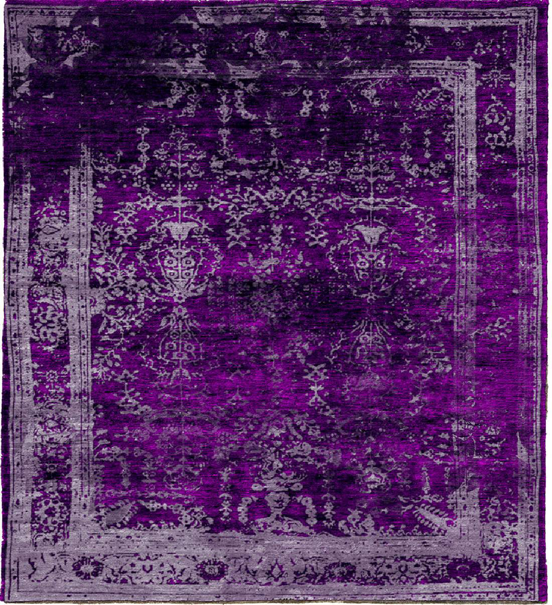Brayden Studio One Of A Kind Macgregor Hand Knotted Purple 9 X 12 Area Rug Wayfair