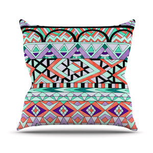 Tribal Invasion by Pom Graphic Abstract Throw Pillow