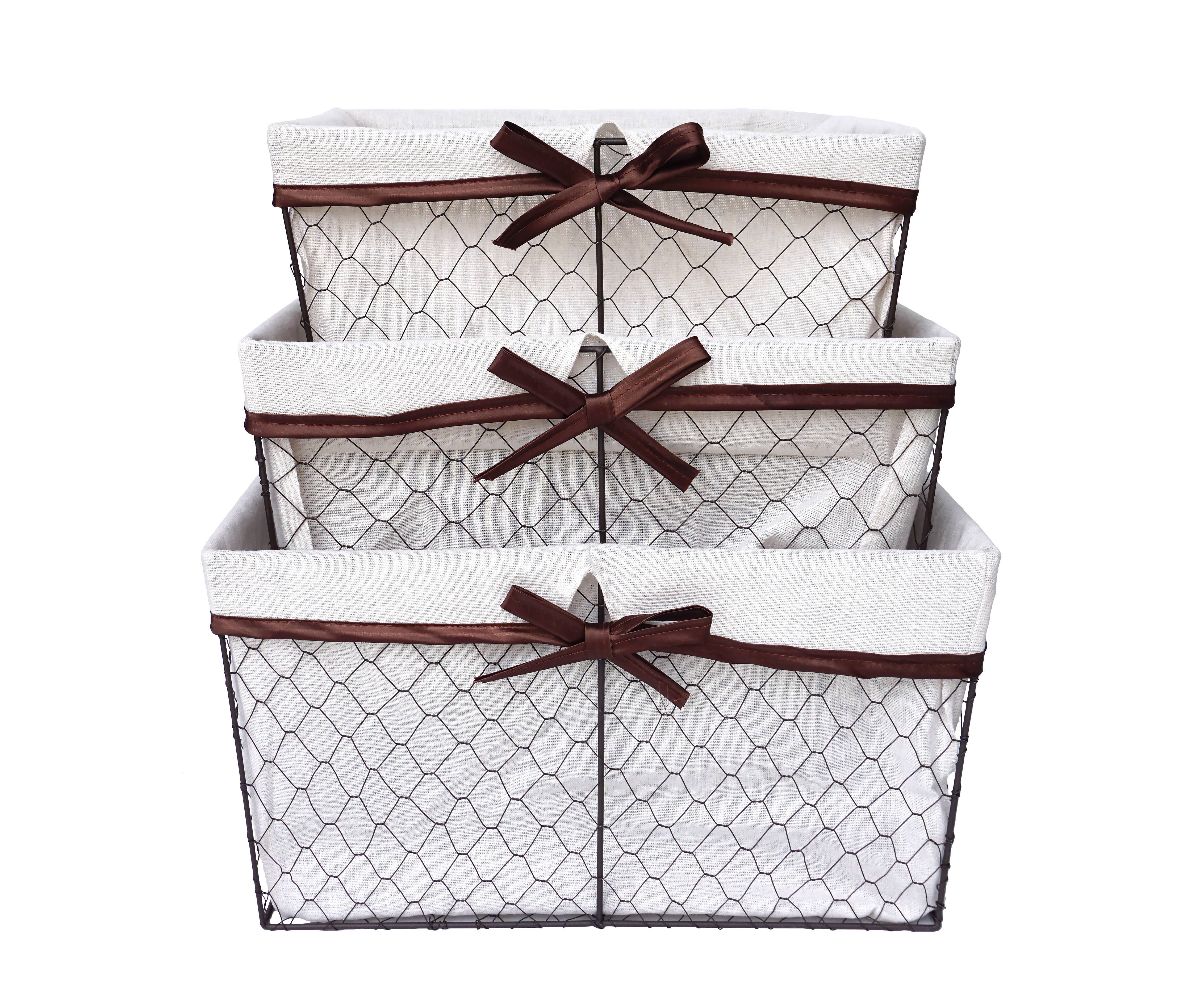 3 Piece Wire Basket Set Reviews Joss Main