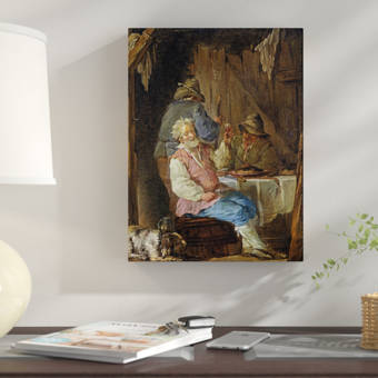 East Urban Home An Old Man Smoking Graphic Art Print On Canvas