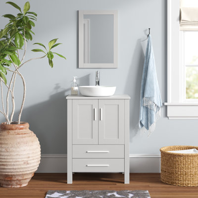 Beyo 24" Single Bathroom Vanity Set with Mirror
