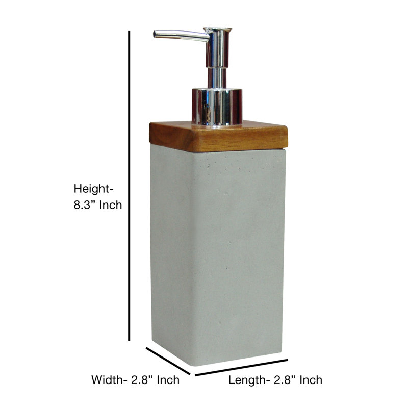 Stonington Concrete Stone Wooden Soap Lotion Dispenser Reviews Joss Main