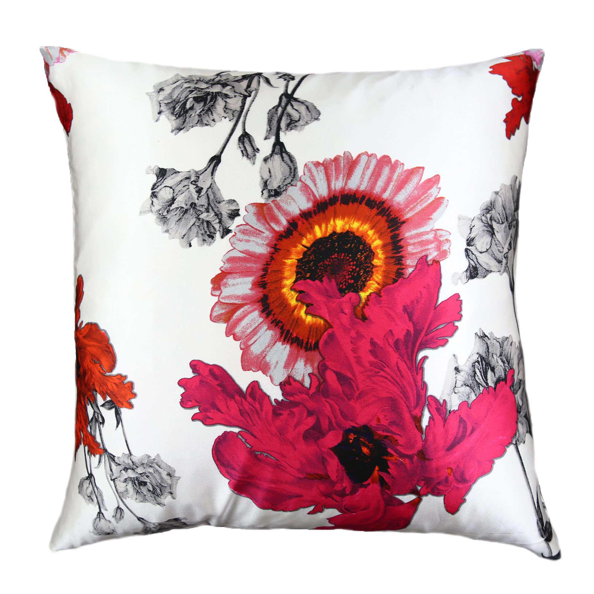 Ann Gish Daisy Silk Floral Throw Pillow Perigold