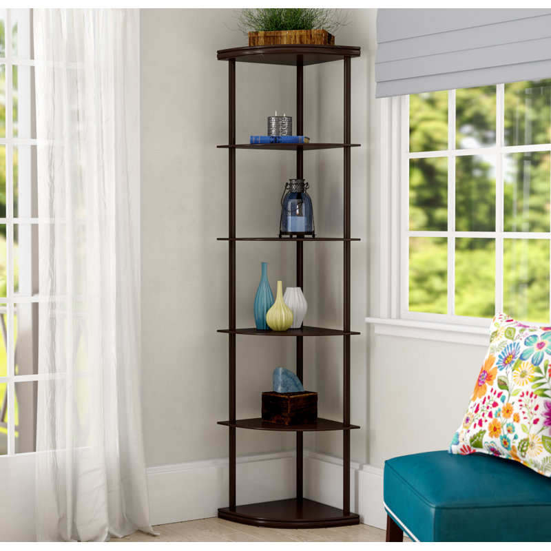 Charlton Home Emerson Corner Unit Bookcase & Reviews Wayfair