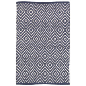Diamond Blue/White Indoor/Outdoor Area Rug