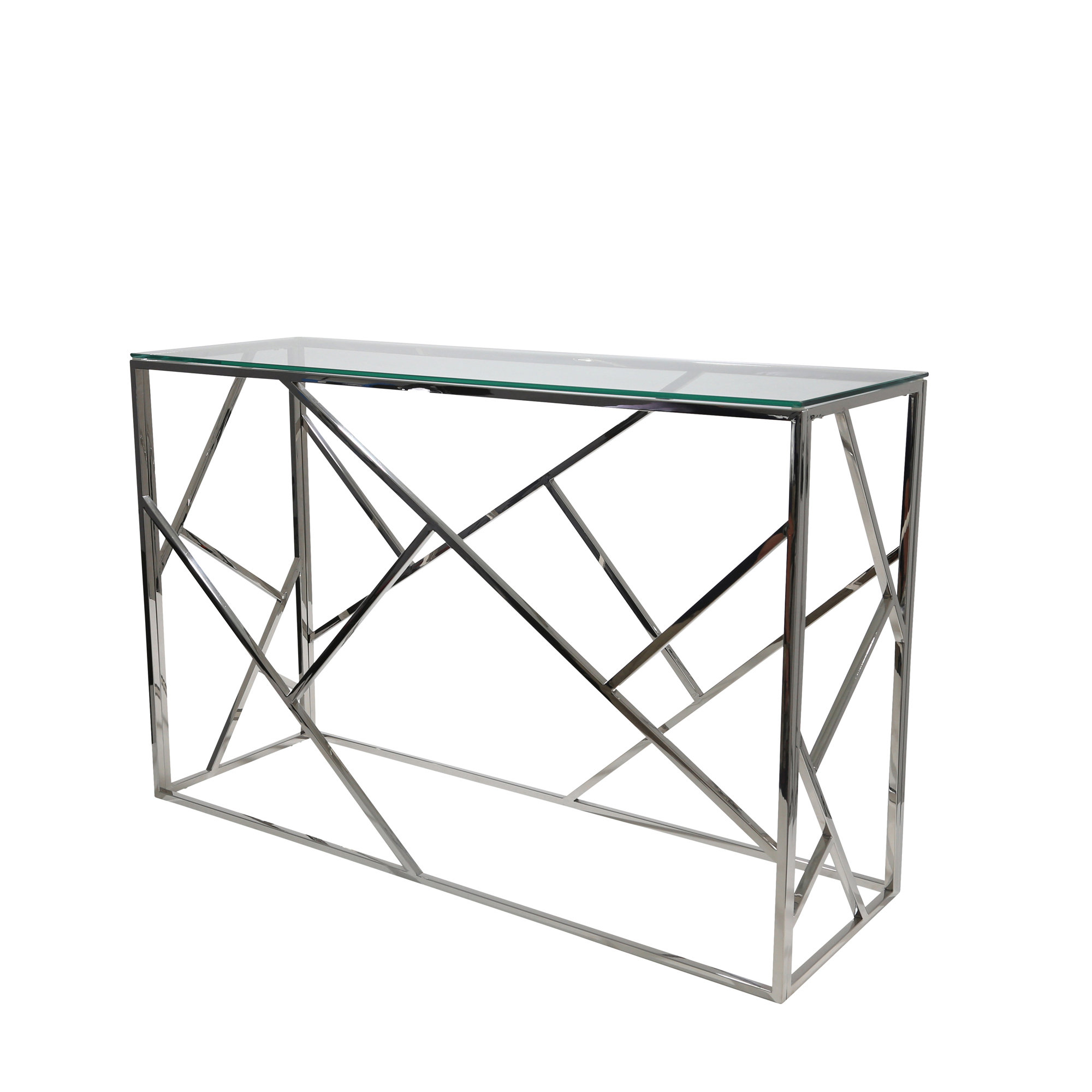 steel console table