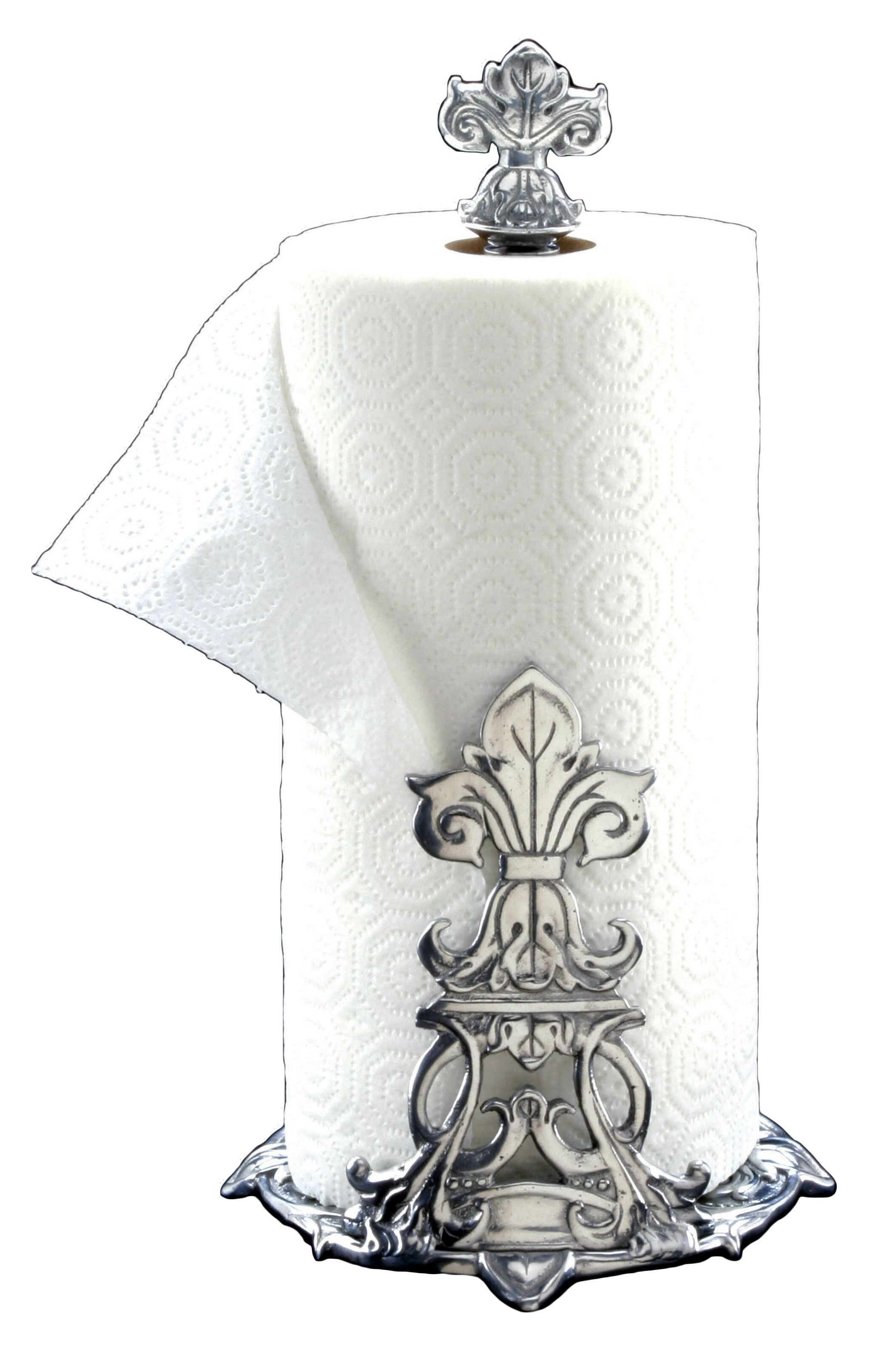 Arthur Court Fleur De Lis Free Standing Paper Towel Holder