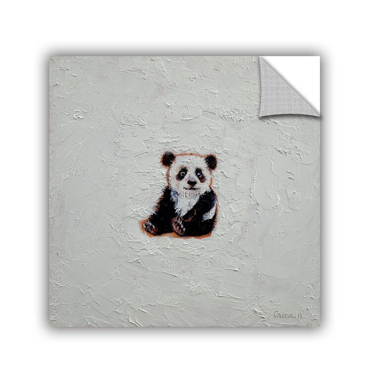 ArtWall Michael Creeses Panda Art Appeelz Removable Wall Art Graphic 36 by 36 