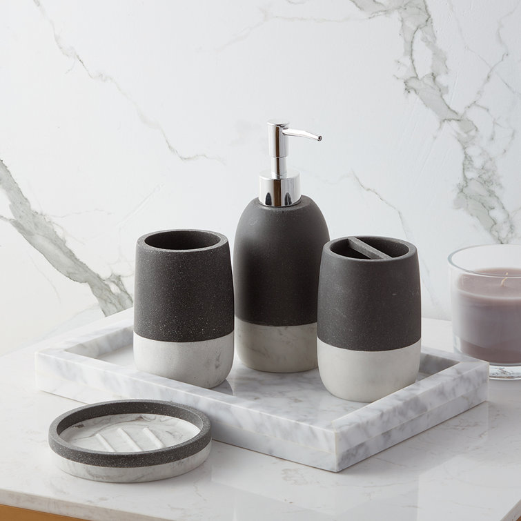 Ivy Bronx Latitude Run® Luxury Modern Décor 4 Piece Bath Accessories