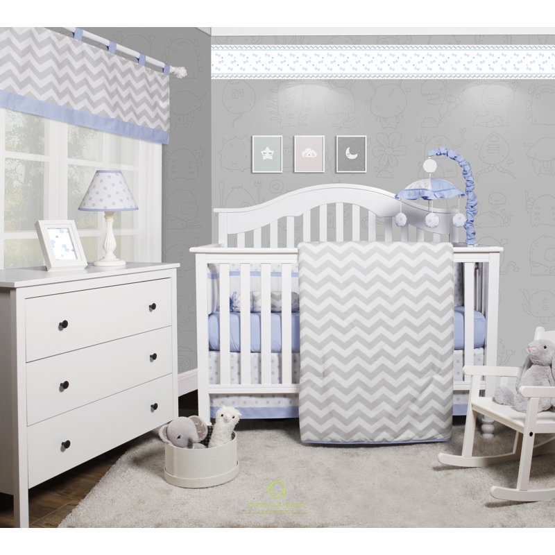 Harriet Bee Ruark Chevron Nursery 5 Piece Crib Bedding Set