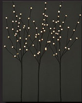 2 Piece 96 Light Willow Branches with AC Adaptor Set