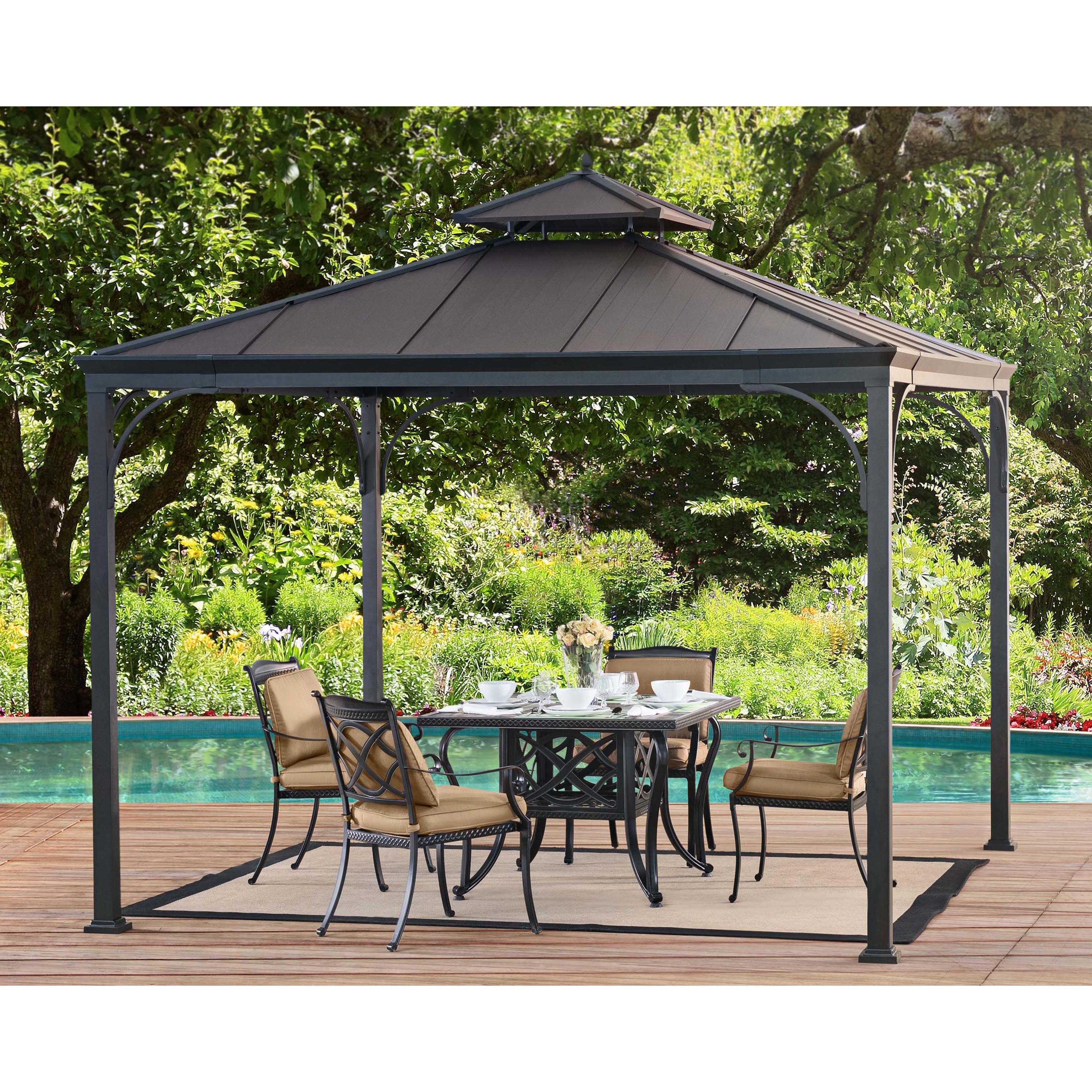 Sunjoy 10 Ft W X 10 Ft D Steel Patio Gazebo Reviews Wayfair