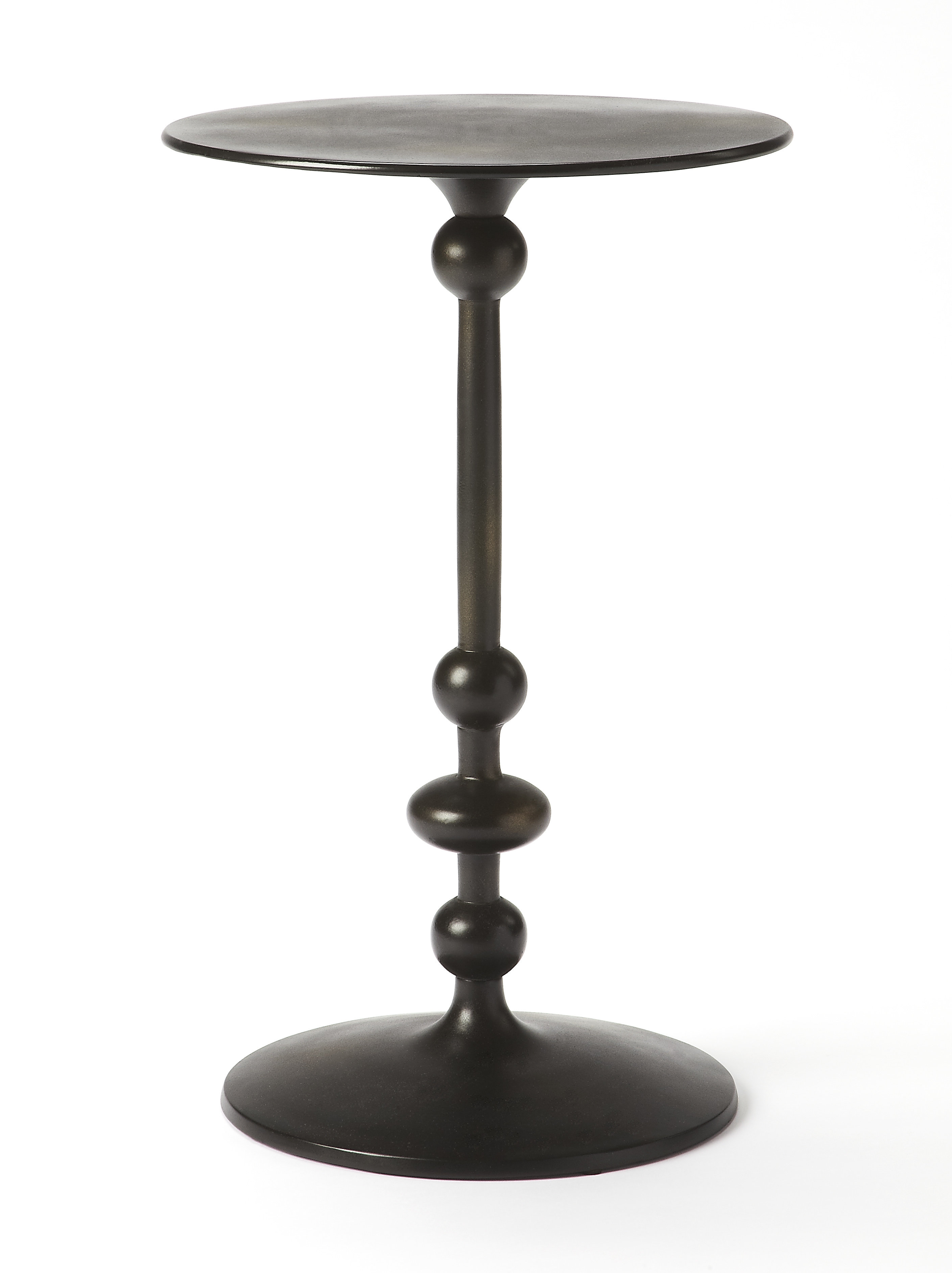 Three Posts Derrell Black Pedestal End Table Reviews Wayfair