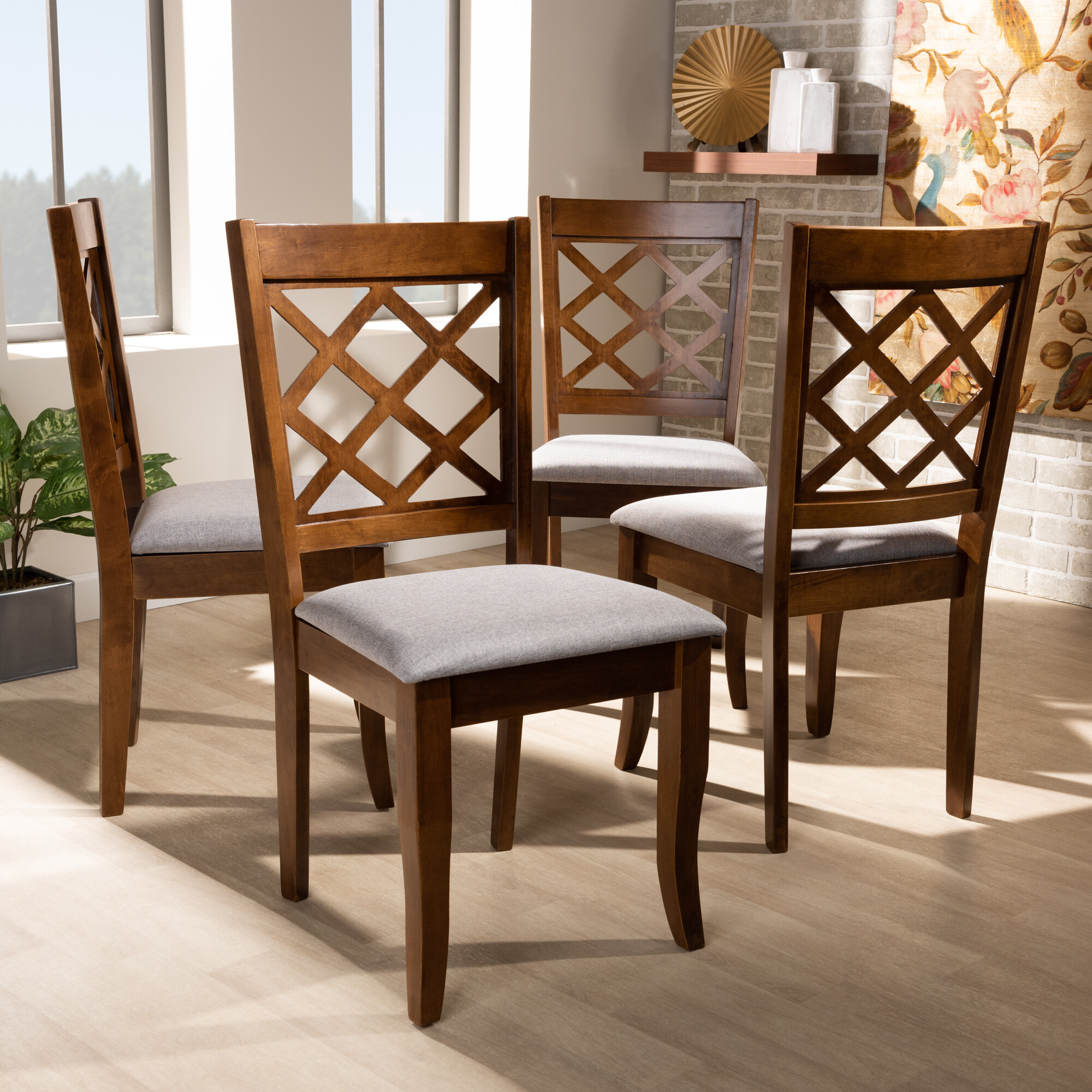 brown dining chairs set of 4