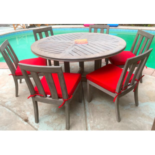 Go to store & view more images Constance 7 Piece Teak Dining Set with Cushions by Brayden Studio