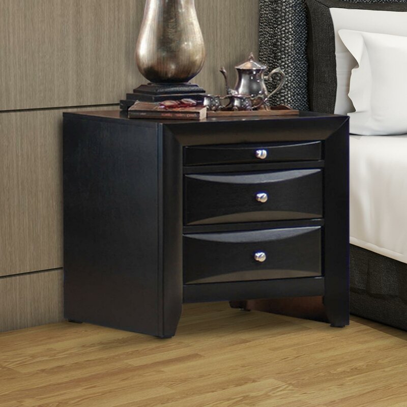 Latitude Run Kiki Wooden 2 Drawer Nightstand Wayfair