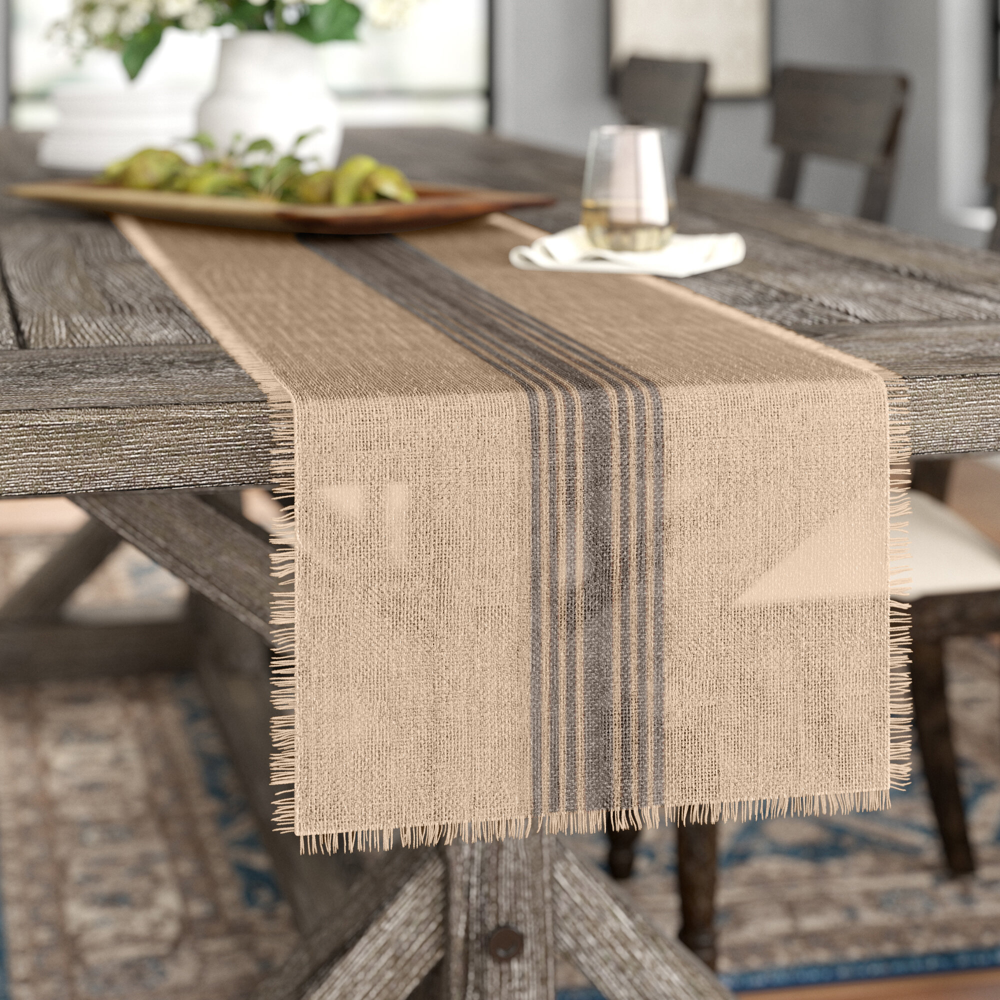 Three Posts Morganton Jute Table Runner Reviews Wayfair