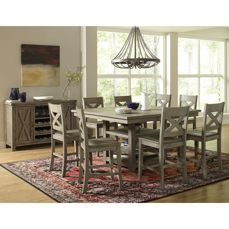 Jarod Extendable Pine Solid Wood Dining Table
