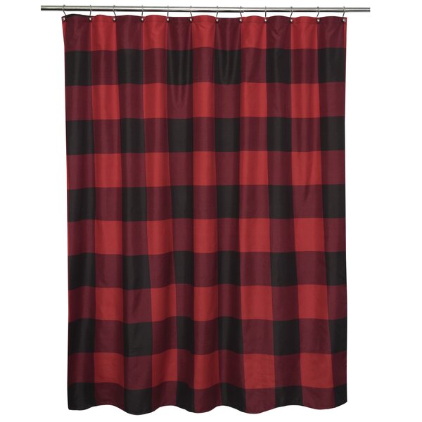 Buffalo Check Plaid 69W X 72H Merry Christmas Shower Curtains for Bathroom 