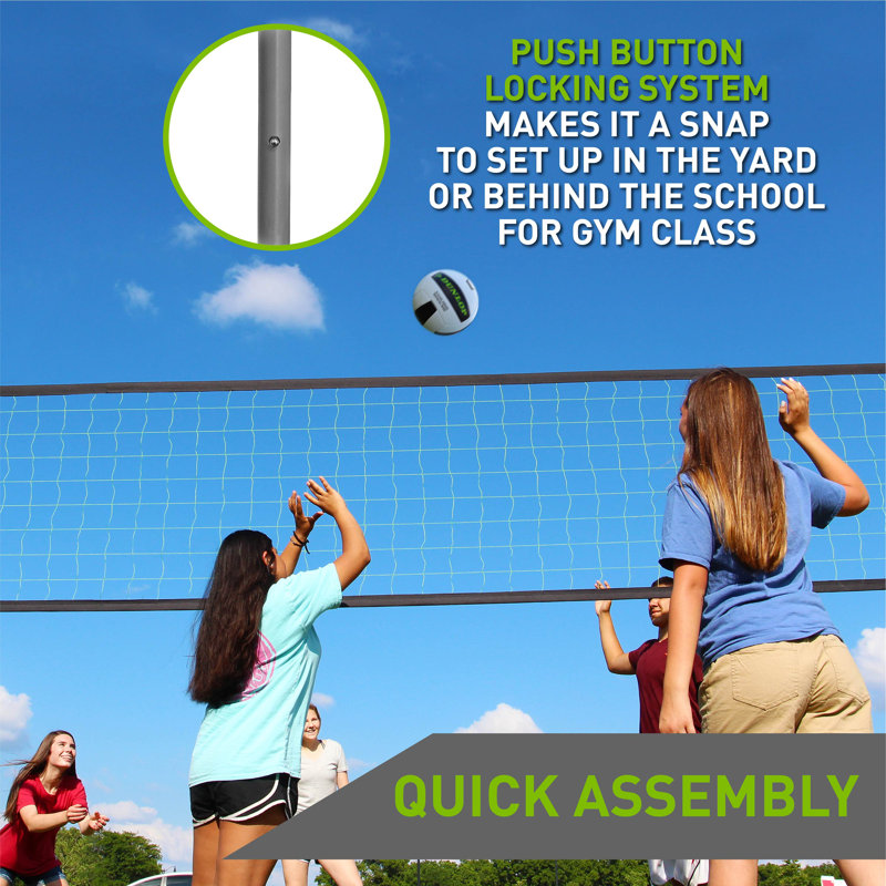 Dunlop Regulation Outdoor Volleyball Set With Steel Poles
