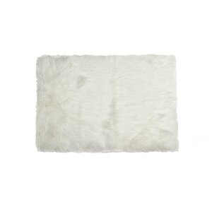 Shawnta Off-White Faux Sheepskin Area Rug