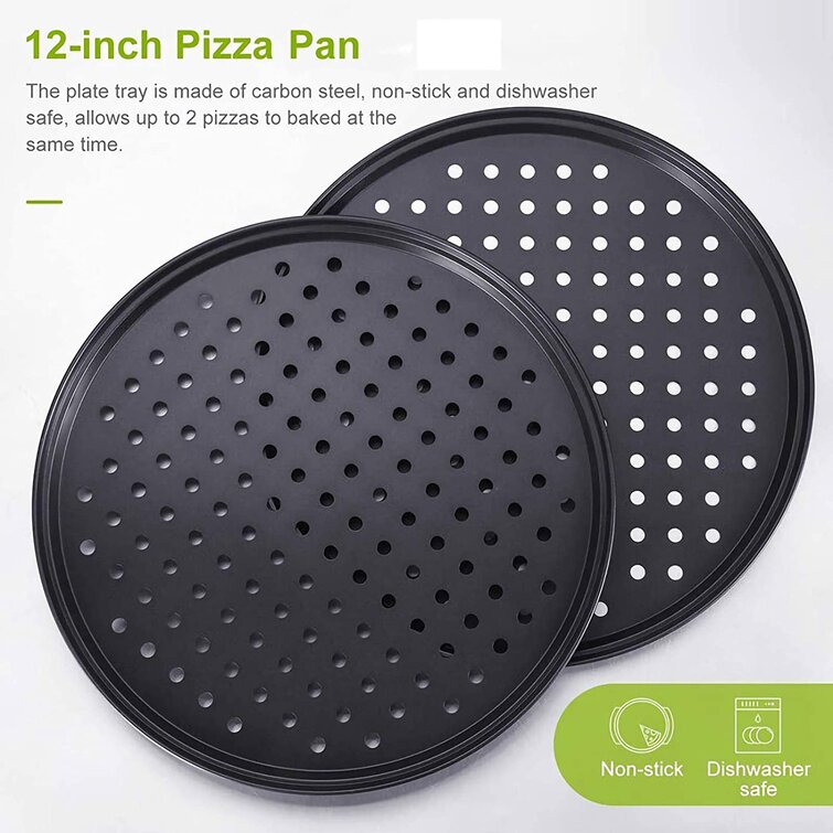 Rust Free Sturdy Pizza Pan with Holes 16 inch 1 Pack Pure Aluminum Round 