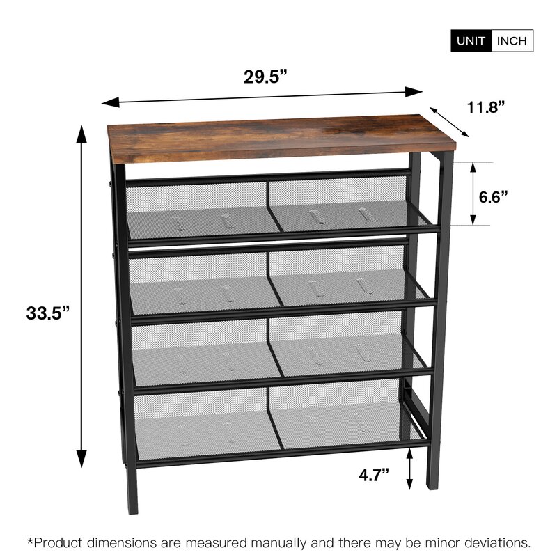 17 Stories 12 Pair Shoe Rack Wayfair