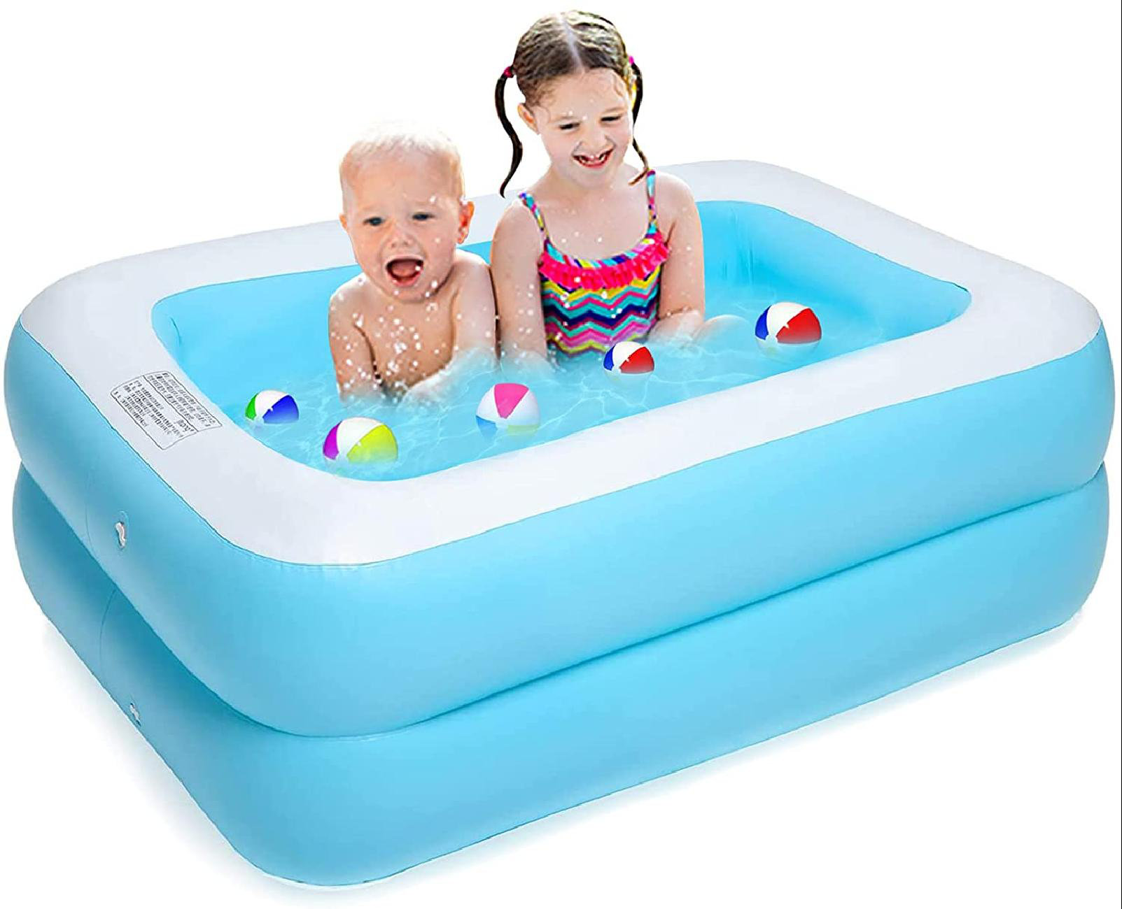 Kungreatbig Piscine Gonflable Pour Enfants Piscine Gonflable Pour Tout Petits De 61 Po X 43 Po X 18 Po Piscine Gonflable Piscine Pour Bebe Piscine Gonflable Pour 1 Ou 2 Enfants Piscine Pour