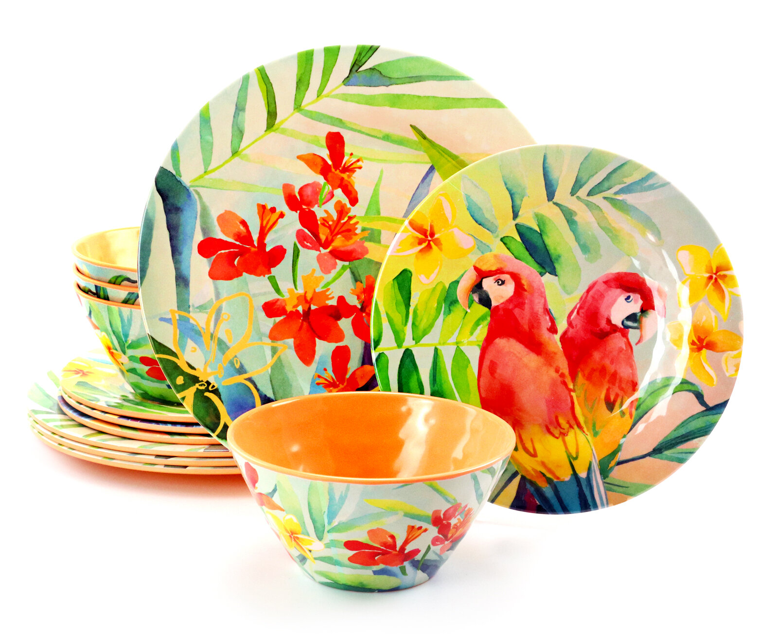 dinnerware sets with tropical theme