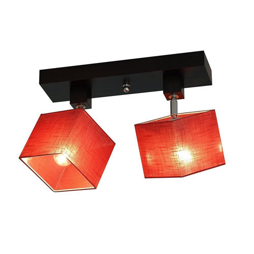 Partee 2 Light Ceiling Spotlight Brayden Studio Shade Colour: Clear red