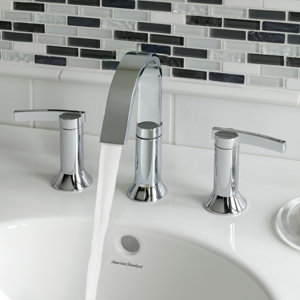 2 Handle High Arc Widespread Bathroom Faucet with Speed Connect Drain