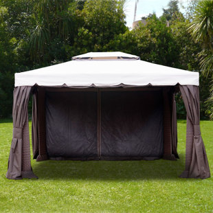 Go to store & view more images Finola 10 Ft. W x 12 Ft. D Aluminum Patio Gazebo by Beachcrest Home