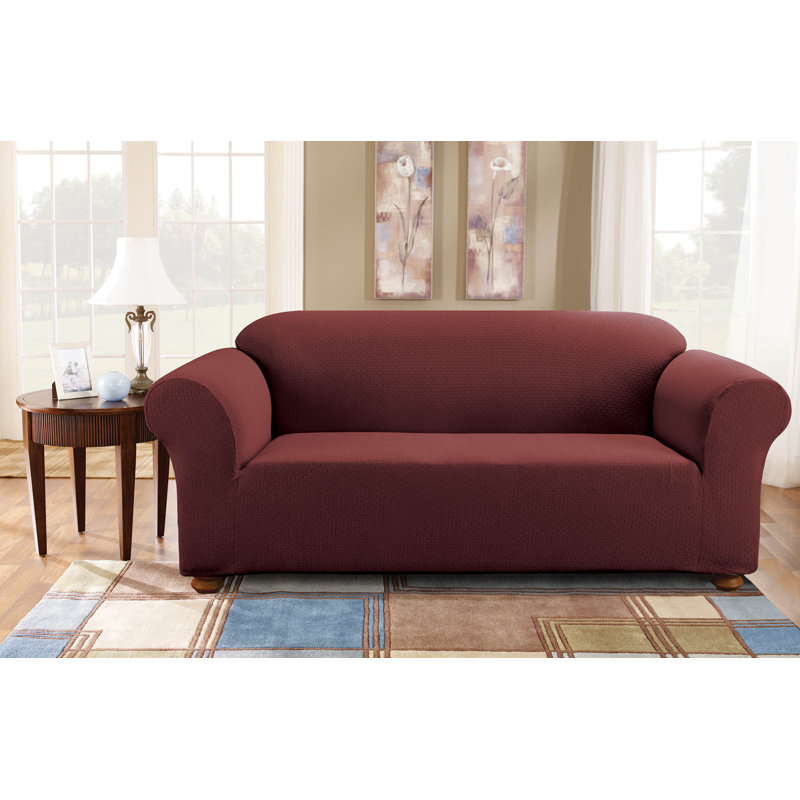 Sure Fit Simple Stretch Subway Box Cushion Sofa Slipcover Box Cushion Sofa Slipcover