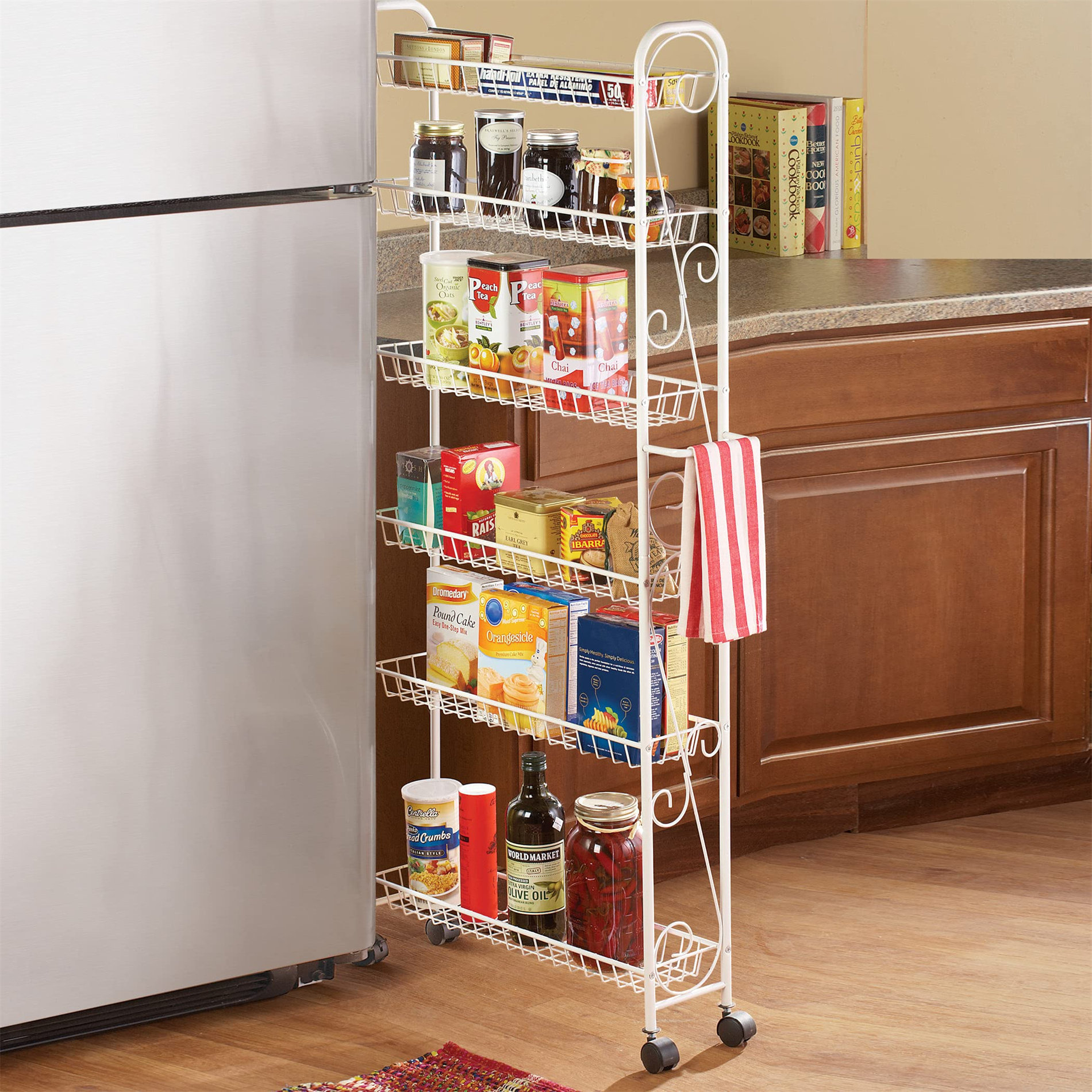 TGBY Slim Rolling Pantry 6Tier Shelf Utility Cart Wayfair