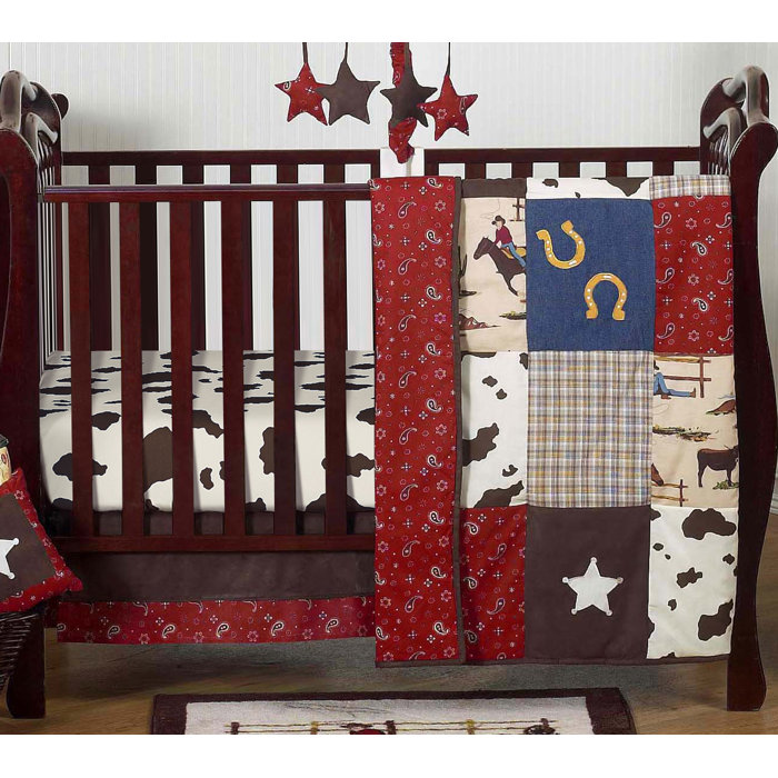 Wild West 4 Piece Crib Bedding Set Wild West 4 Piece Crib Bedding Set