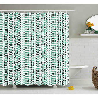 Ivy Bronx Alexander Retro Home Decor 60s 70s Style Geometric Round Shaped Design With Warm Colours Print Single Shower Curtain Wayfair Ca