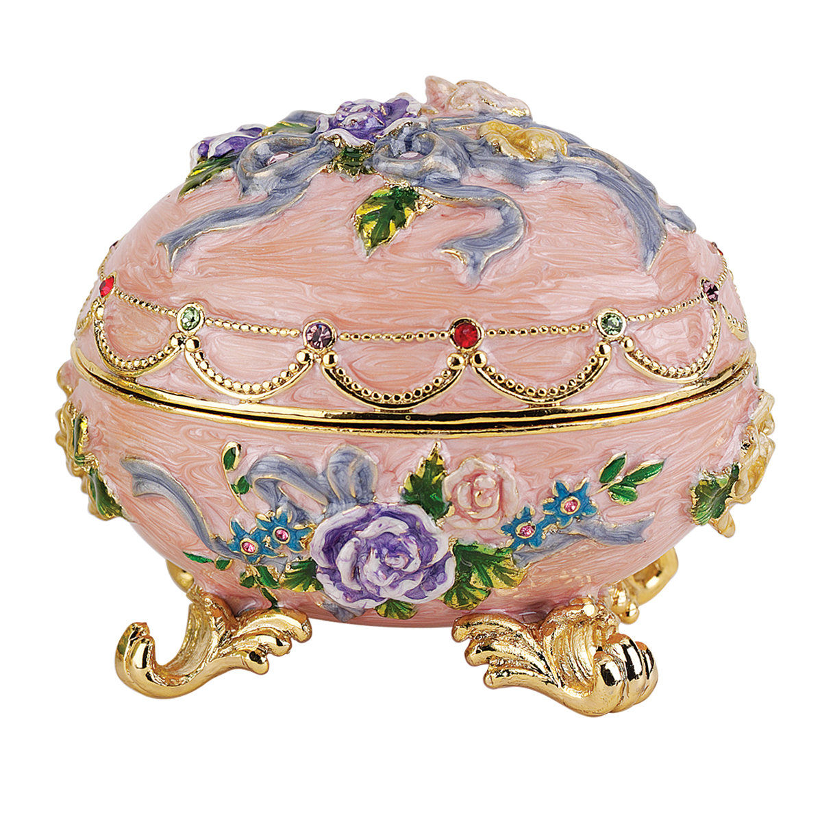 Design Toscano Renaissance Collection Romanov Style Enameled Egg Couleur Rose FH1585