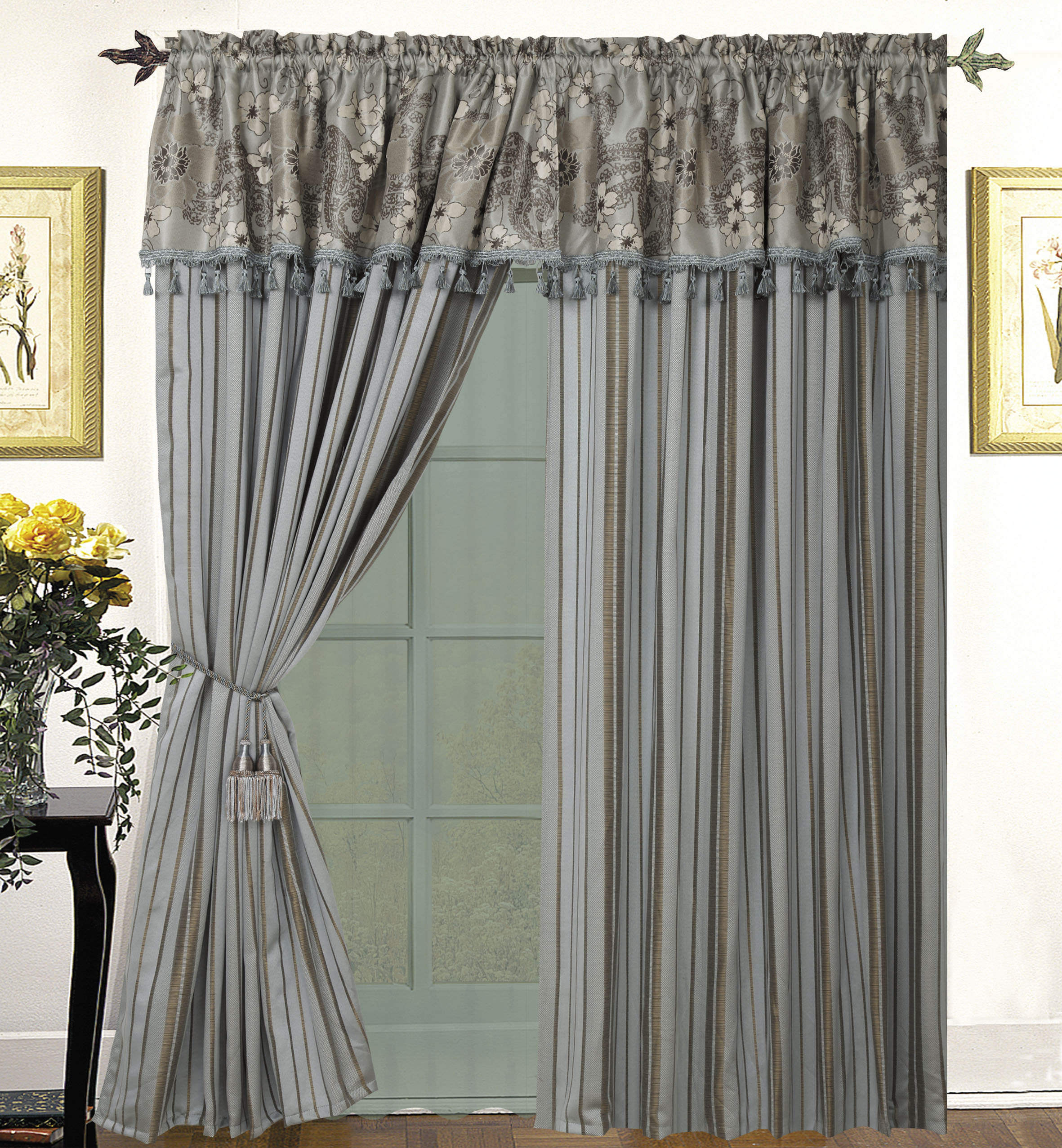 Astoria Grand Lorene Luxury Solid Sheer Rod Pocket Curtain Panels